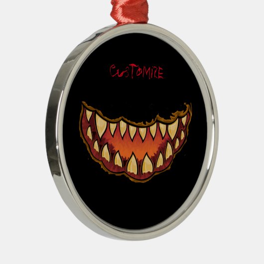 Funny Jack o'lantern Thunder_Cove Metalen Ornament (Rechts)