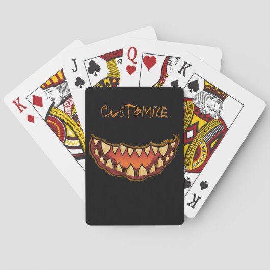 Funny Jack o'lantern Thunder_Cove Pokerkaarten (Achterkant)
