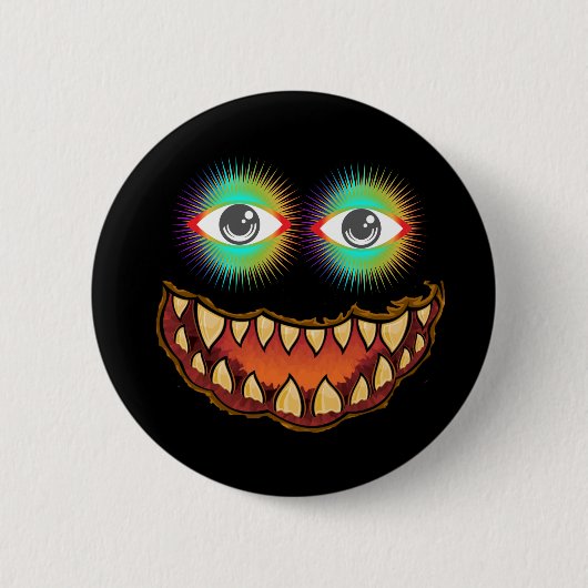 Funny Jack o'lantern Thunder_Cove Ronde Button 5,7 Cm (Voorkant)