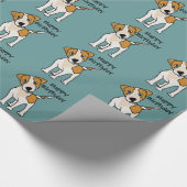 Funny Jack Russell Terrier Puppy Dog Cadeaupapier (Hoek)