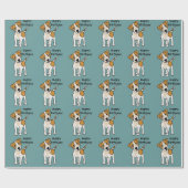 Funny Jack Russell Terrier Puppy Dog Cadeaupapier (Vlak)