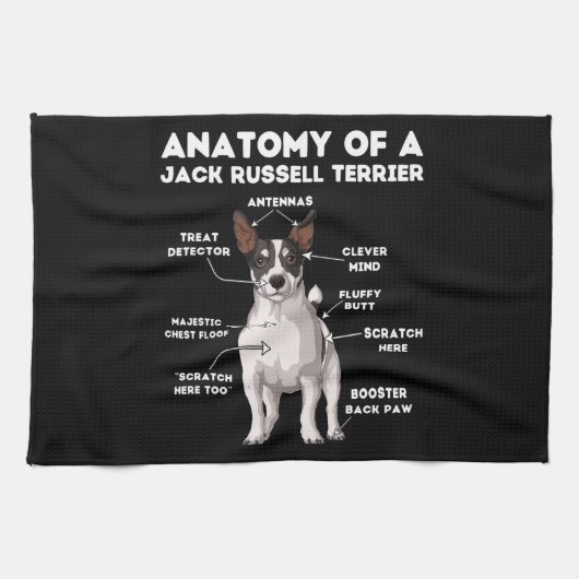 Funny Jack Russell Terrier Theedoek (Horizontaal)