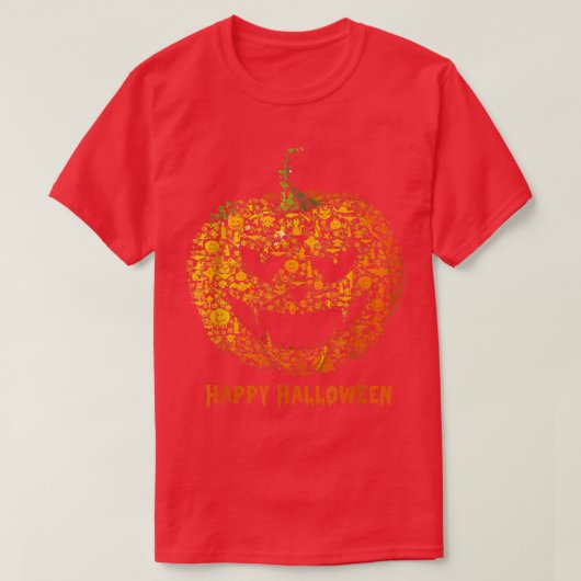 Funny JackOLantern Halloween Pumpkin, Pumpkin Desi T-shirt (Design voorkant)