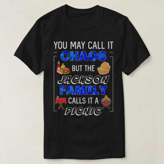 Funny Jackson Family Picnic Cookout Party Gatherin T-shirt (Design voorkant)