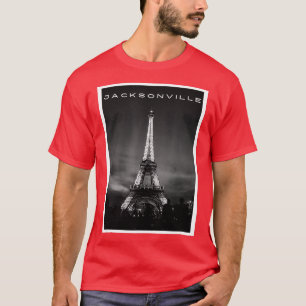 Funny Jacksonville FL Eiffel Tower Wrong City Naam T-shirt