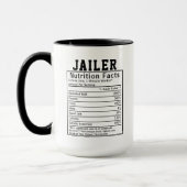Funny Jailer Nutrition Facts Prison Staff Gift Mok (Links)