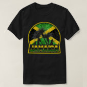 Funny Jamaica Flag Palm Summer Vacation automobile T-shirt (Design voorkant)