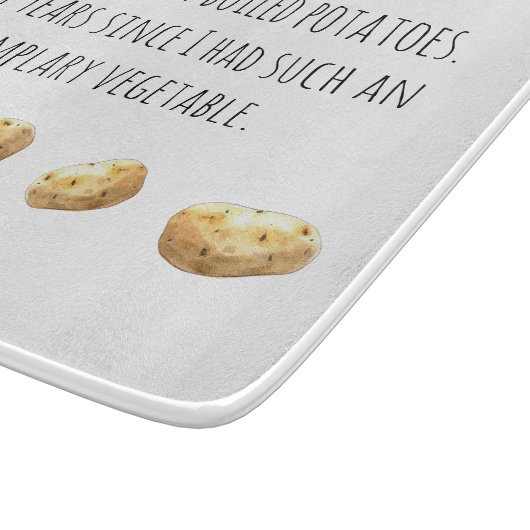 Funny Jane Austen Inspired Boiled Potato Quote Snijplank (Hoek)