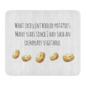 Funny Jane Austen Inspired Boiled Potato Quote Snijplank (Voorkant)