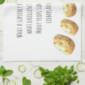 Funny Jane Austen Inspired Boiled Potato Quote Theedoek (Gevouwen)