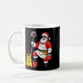 Funny Janitor Santa Christmas Graphic Cleaner Clea Koffiemok (Links)
