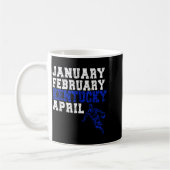 Funny January February Kentucky April Madness Koffiemok (Links)
