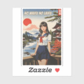 Funny Japan Kawaii Waifu Anime Meisje Humor Sticker (Vel)