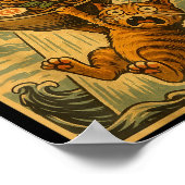 Funny Japanese Cat Ramen Ufo Anime Men Women Teens Poster (Hoek)