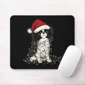Funny Japanese Chin Christmas Graphics Dog Lights  Muismat (Met muis)
