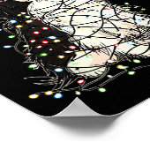 Funny Japanese Chin Christmas Graphics Dog Lights  Poster (Hoek)