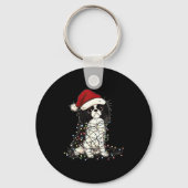 Funny Japanese Chin Christmas Graphics Dog Lights  Sleutelhanger (Voorkant)