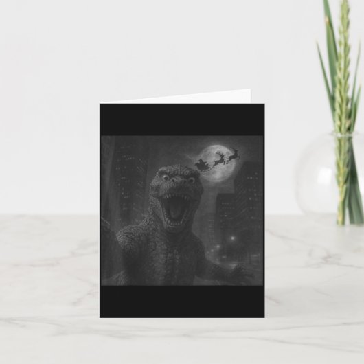 Funny Japanese Kaiju Selfie Santa Christmas Men Bo Kaart (Voorkant)