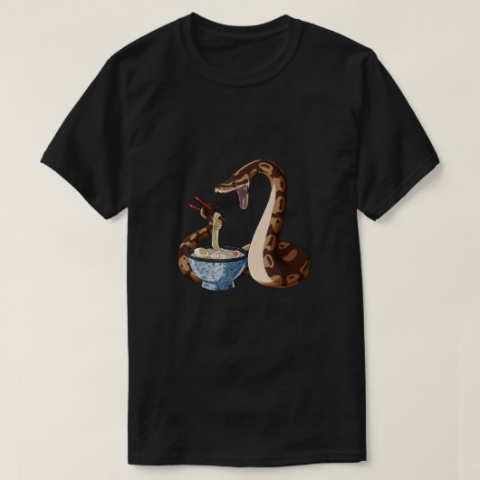 Funny Japanese Kawaii Ramen Snake Ball Python0 T-shirt (Design voorkant)
