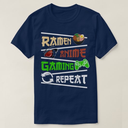 Funny Japanese Manga Anime Gaming Anime Ramen Game T-shirt (Design voorkant)