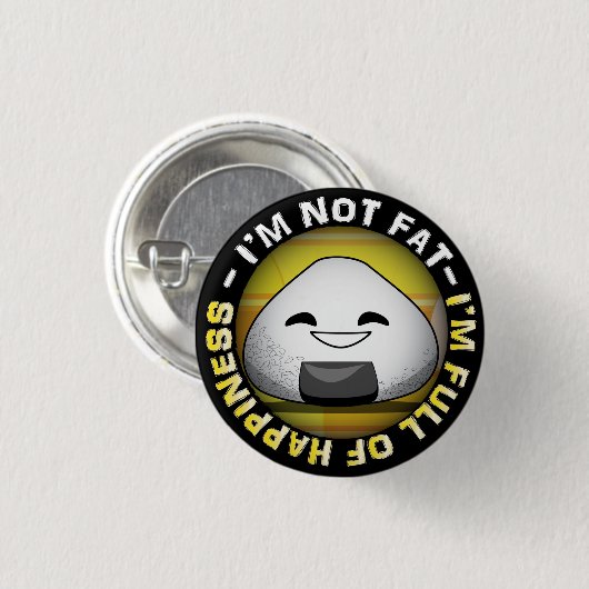 Funny japanese riceball ronde button 3,2 cm (Voorkant /achterkant)