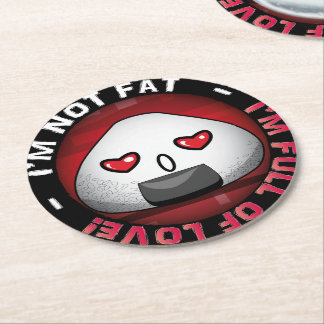 Funny japanese riceball ronde kartonnen onderzetter
