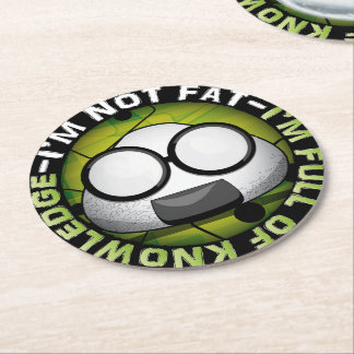 Funny japanese riceball ronde kartonnen onderzetter