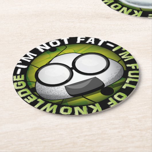 Funny japanese riceball ronde kartonnen onderzetter (Gebogen)