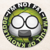 Funny japanese riceball ronde kartonnen onderzetter (Voorkant)