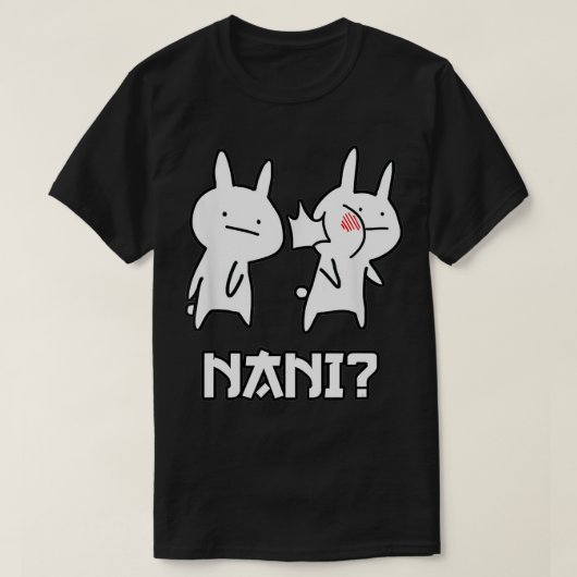 Funny Japans Anime Clothing Funny Nani Rabbit T-shirt (Design voorkant)