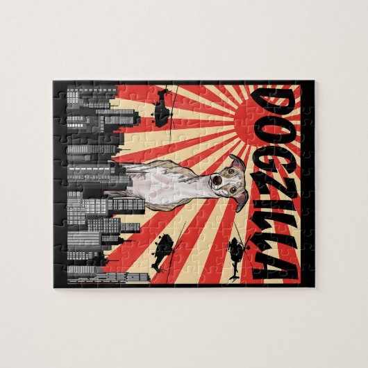 Funny Japans Dogzilla Whippet Legpuzzel (Horizontaal)