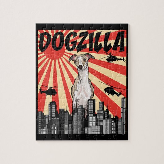 Funny Japans Dogzilla Whippet Legpuzzel (Verticaal)