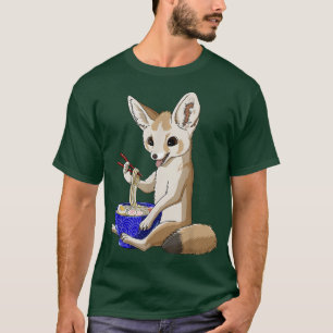 Funny Japans Kawaii Ramen Noodles Fennec Fo T-shirt