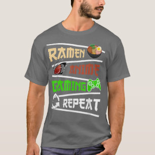 Funny Japans Manga Anime Gaming Anime Ramen Game T-shirt