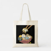 Funny Japans Ramen Cats Kawaii Tote Bag (Achterkant)