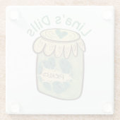 Funny Jar of Pickles Dill Green Food Lover Glazen Onderzetter (Achterkant)