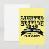 Funny jarig 1948 Limited Edition Kaart (Voorkant / Achterkant)
