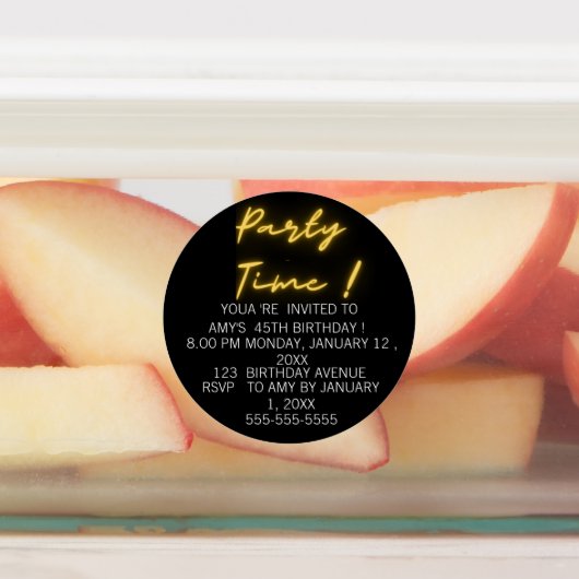 Funny jarig labels (Aangebracht)