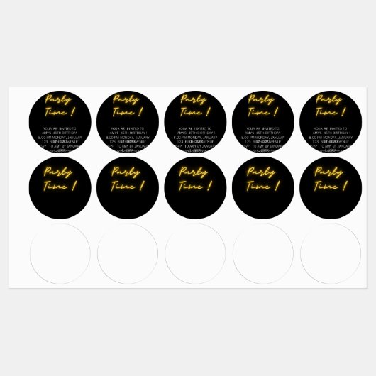 Funny jarig labels (Vel)
