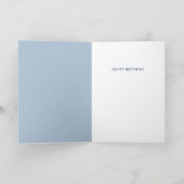 Funny jarig modern blauw gekke sarcastisch kaartje kaart (Binnen)