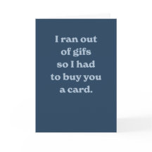 Funny jarig modern blauw gekke sarcastisch kaartje