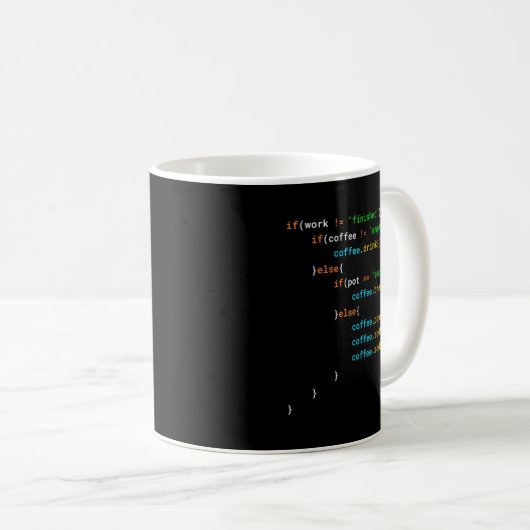 Funny Java Programmer Coffee Coding Gift for Coder Koffiemok (Voorkant rechts)