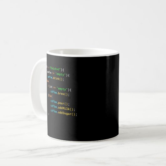Funny Java Programmer Coffee Coding Gift for Coder Koffiemok (Voorkant links)