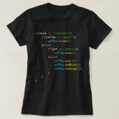 Funny Java Programmer Coffee Coding Gift for Coder T-shirt (Design voorkant)