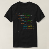 Funny Java Programmer Coffee Coding Gift for Coder T-shirt (Design voorkant)