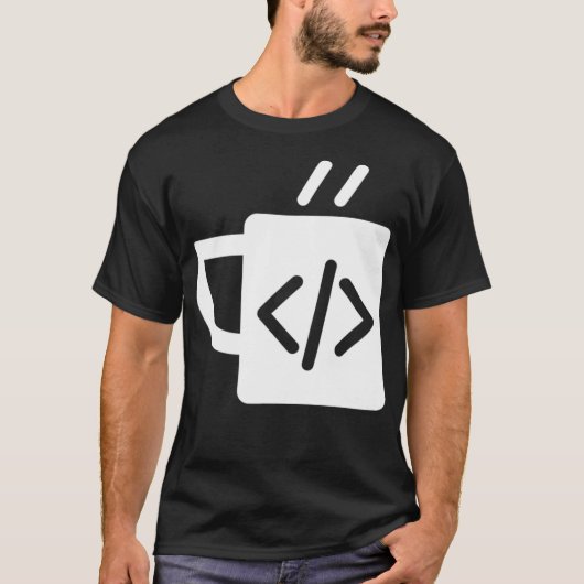 Funny JavaScript Code Coffee Developer Programmer T-shirt (Voorkant)