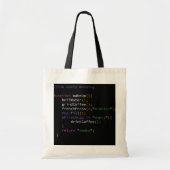 Funny JavaScript Developer Coffee Function Run Tote Bag (Voorkant)