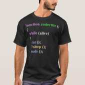 Funny Javascript Developer Programming Eat Sleep C T-shirt (Voorkant)