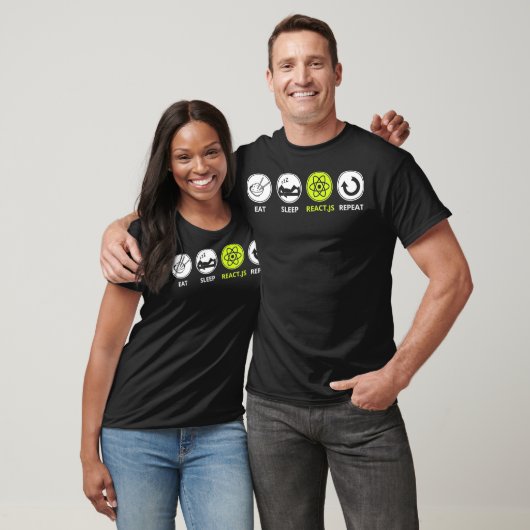 Funny Javascript  - Eat Sleep Reactjs Repeat Tee  T-shirt (Unisex)