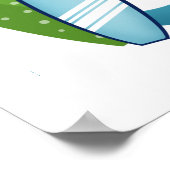 Funny Jawsome Shark Surfboard Kinderen Poster (Hoek)